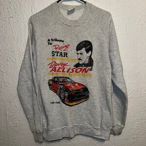 Vintage 1991 A Tribute To Racing Star Davey Allison Roochi Sweatshirt XL USA